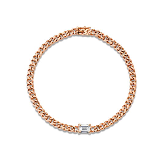 צמיד יהלום אמרלד 0.40